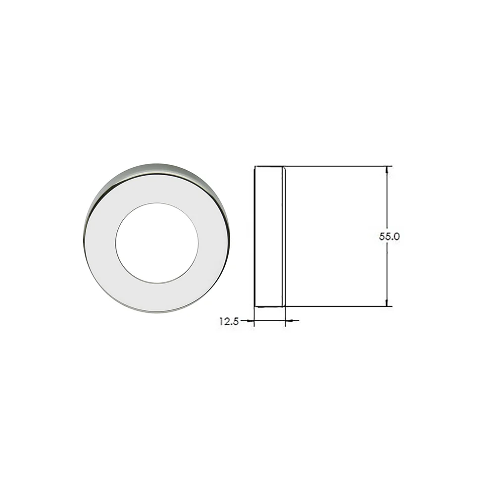 Lockwood Round Rose Passage Trim Pair Satin Chrome VSR1-TRIMSC - Image 2