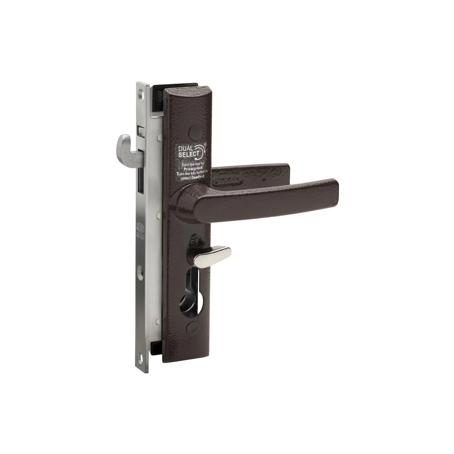 Lockwood Security Screen Door Lock Brown w/ Cylinder 8654BRNC - Image 2