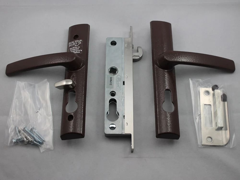 Lockwood Security Screen Door Lock Brown w/ Cylinder 8654BRNC - Image 4