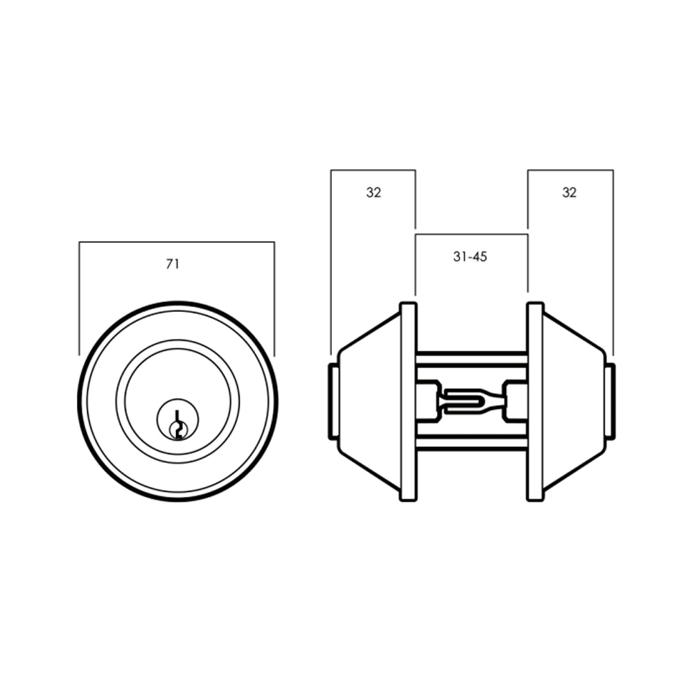 Lockwood Symmetry Deadbolt Double Cylinder - Available in Various Finishes - Image 2