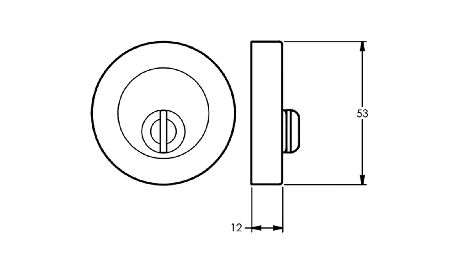 Lockwood Symphony 1220 Emergency Turn Escutcheon Surface Fix - Available in Various Finishes - Image 2