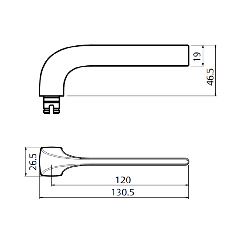 Lockwood Symphony 123 Door Lever on Round Rose Full Set - Available in Various Finishes - Image 3