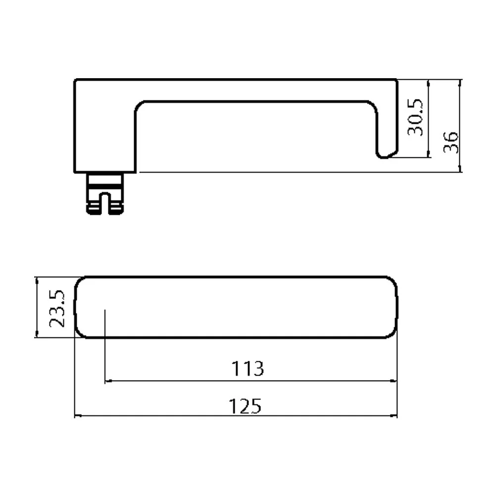 Lockwood Symphony 76 Lever on Square Rose - Available in Various Finishes - Image 2
