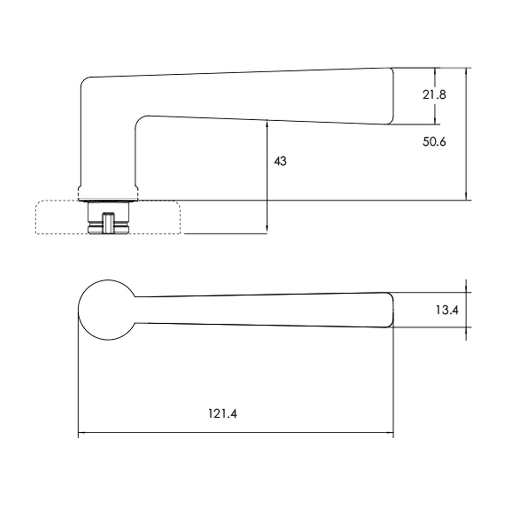 Lockwood Velocity Hakea Door Handle Dummy Leverset - Available in Various Finishes - Image 2