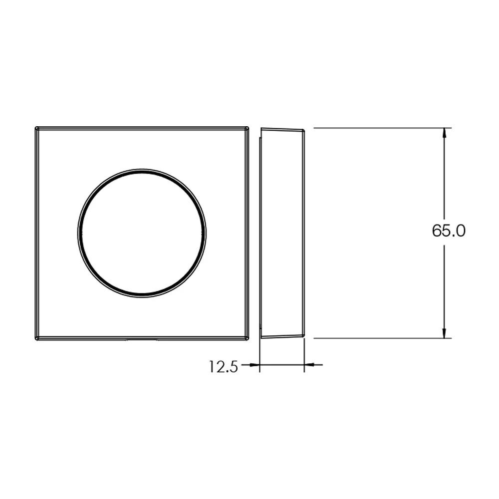 Lockwood Velocity Large Square Rose Trim Passage - Available in Various Finishes - Image 2