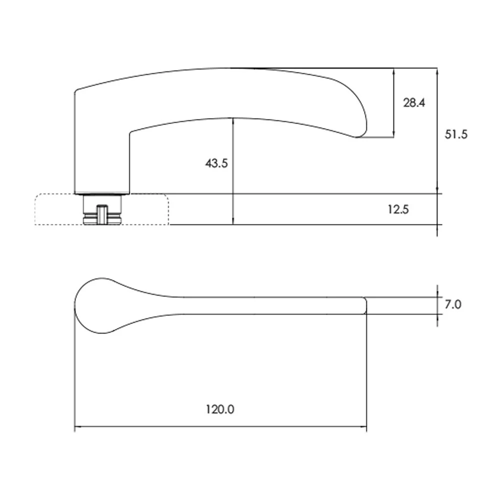 Lockwood Velocity Saltbush Door Handle Privacy Set - Available in Various Finishes - Image 2