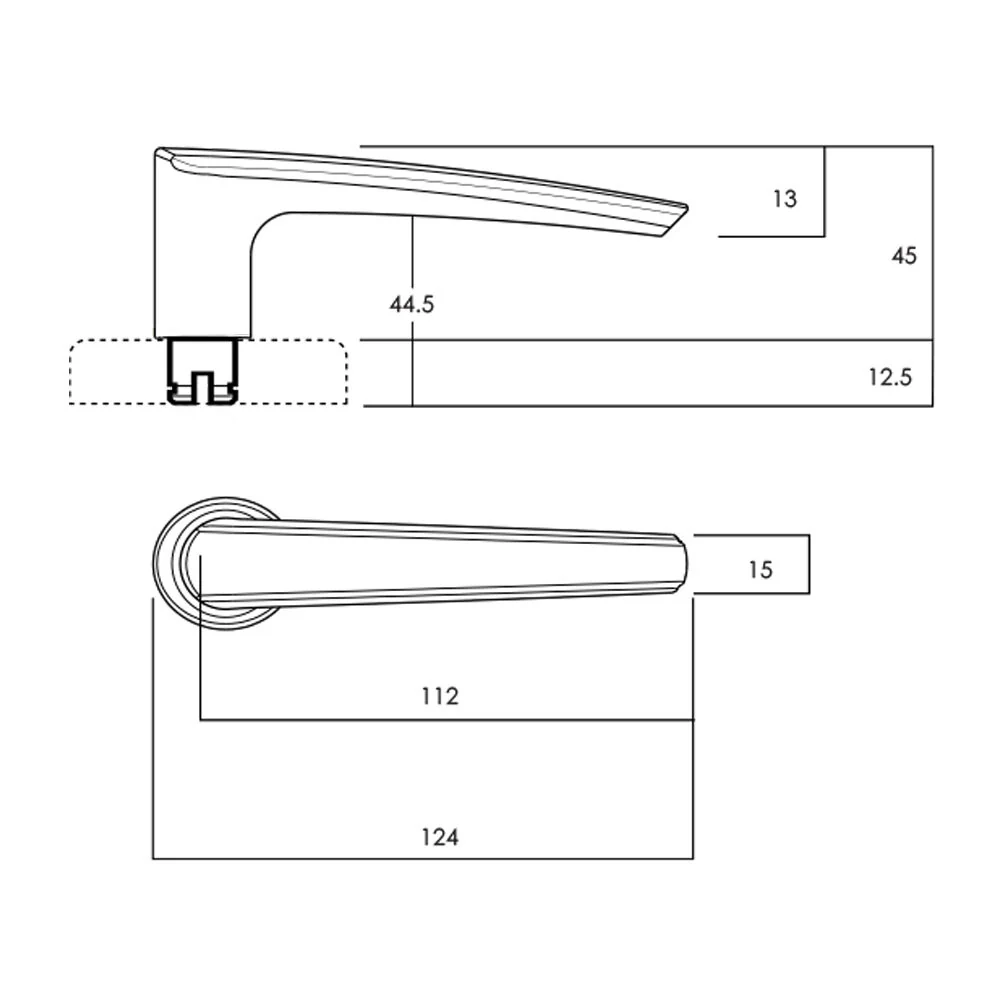 Lockwood Velocity Spire L2 Door Handle Dummy Set - Available in Various Finishes - Image 2