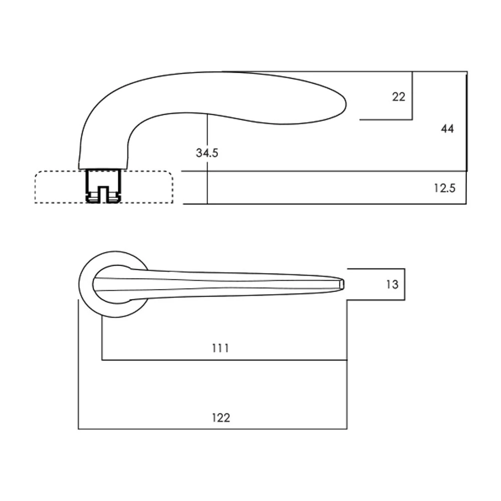 Lockwood Velocity Summit L1 Door Handle Privacy Set - Available in Various Finishes - Image 2