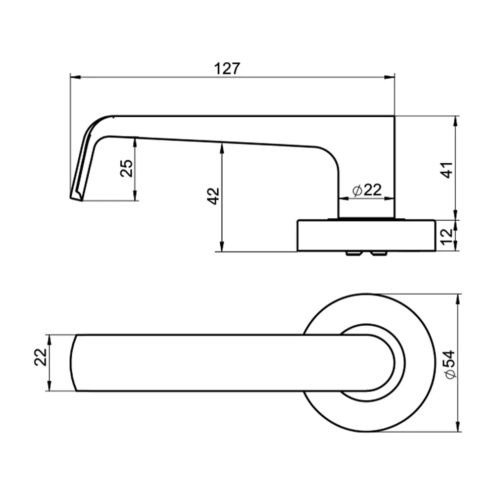 Lockwood Vivid V1 Passage Set Includes Latch - Available in Various Finishes - Image 2