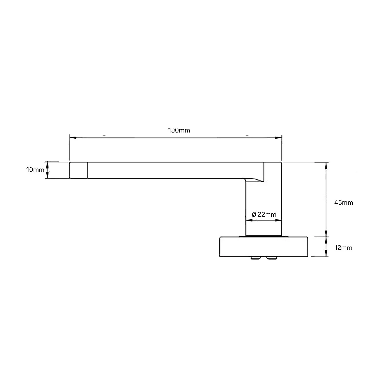 Lockwood Vivid V3 Door Handle Dummy Lever Set - Available in Various Finishes - Image 2