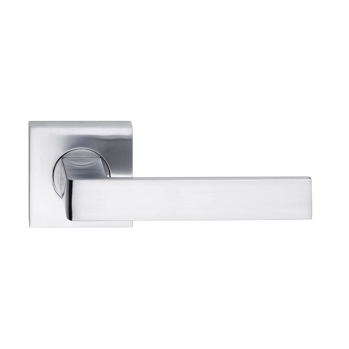 Madinoz 888-Z10 Satin Chrome Vision Square Rose Leversets - Image 3