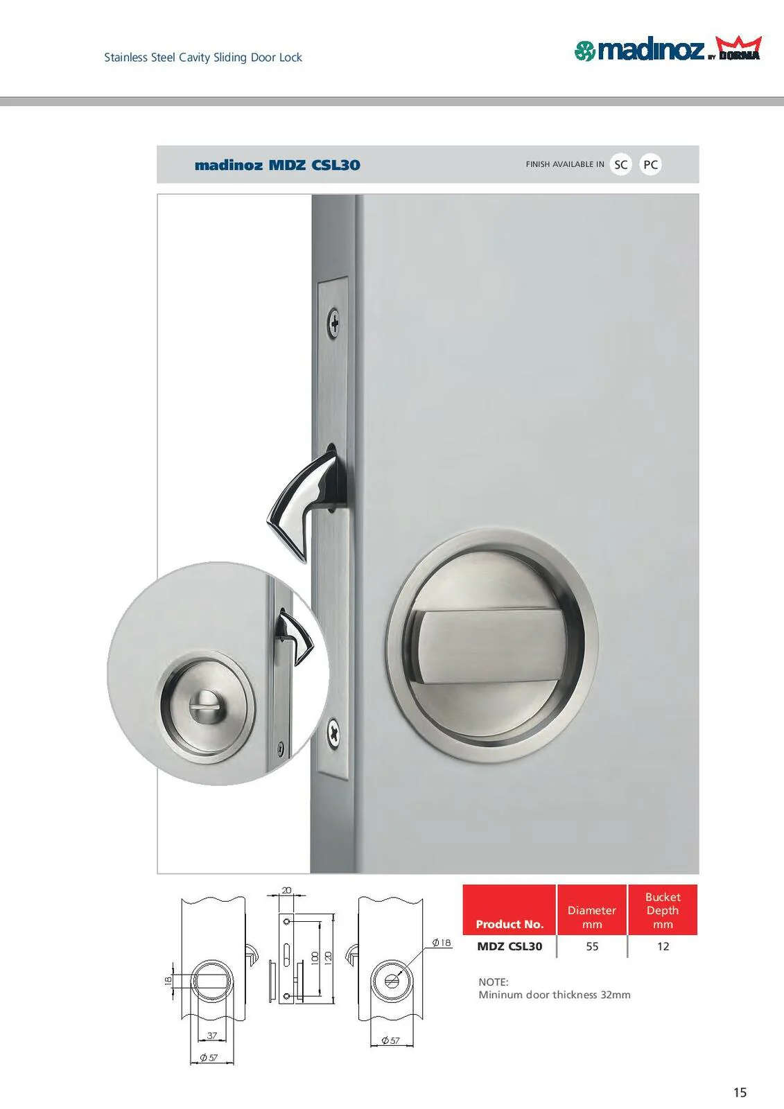 Madinoz CSL30 Cavity Sliding Locks - Image 3