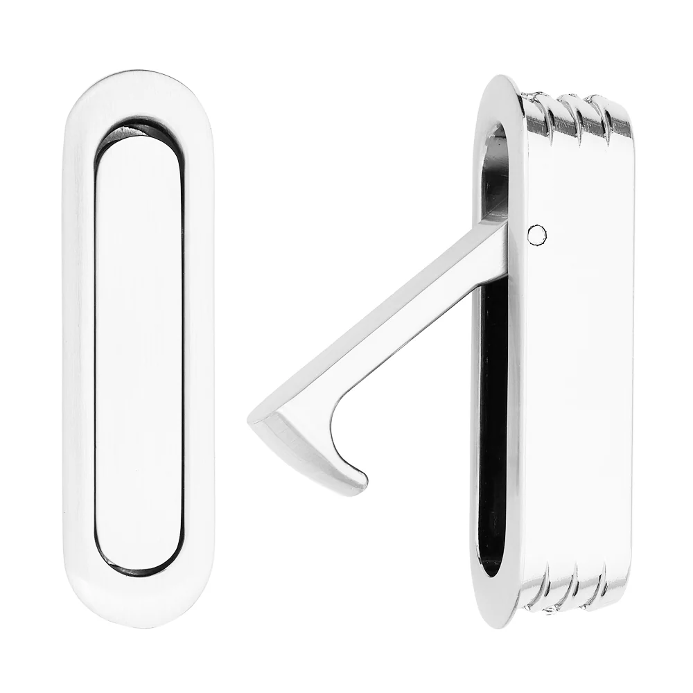 Madinoz EP12 Oval Flush Edge Pull Handle - Available in Various Finishes - Image 3