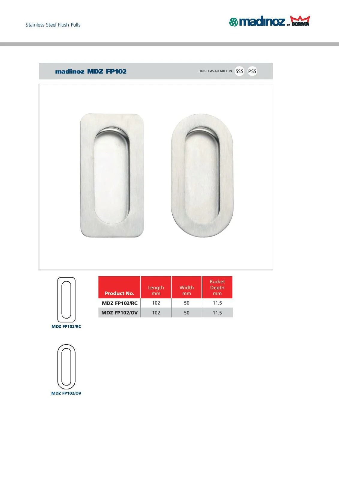 Madinoz FP102 Oval Flush Pulls - Image 3