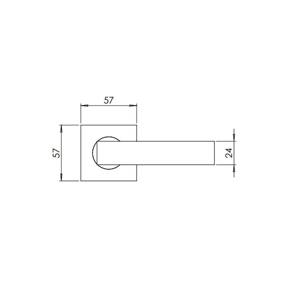 Madinoz L120Z Coastal Door Lever Handle on Square Rose - Image 2
