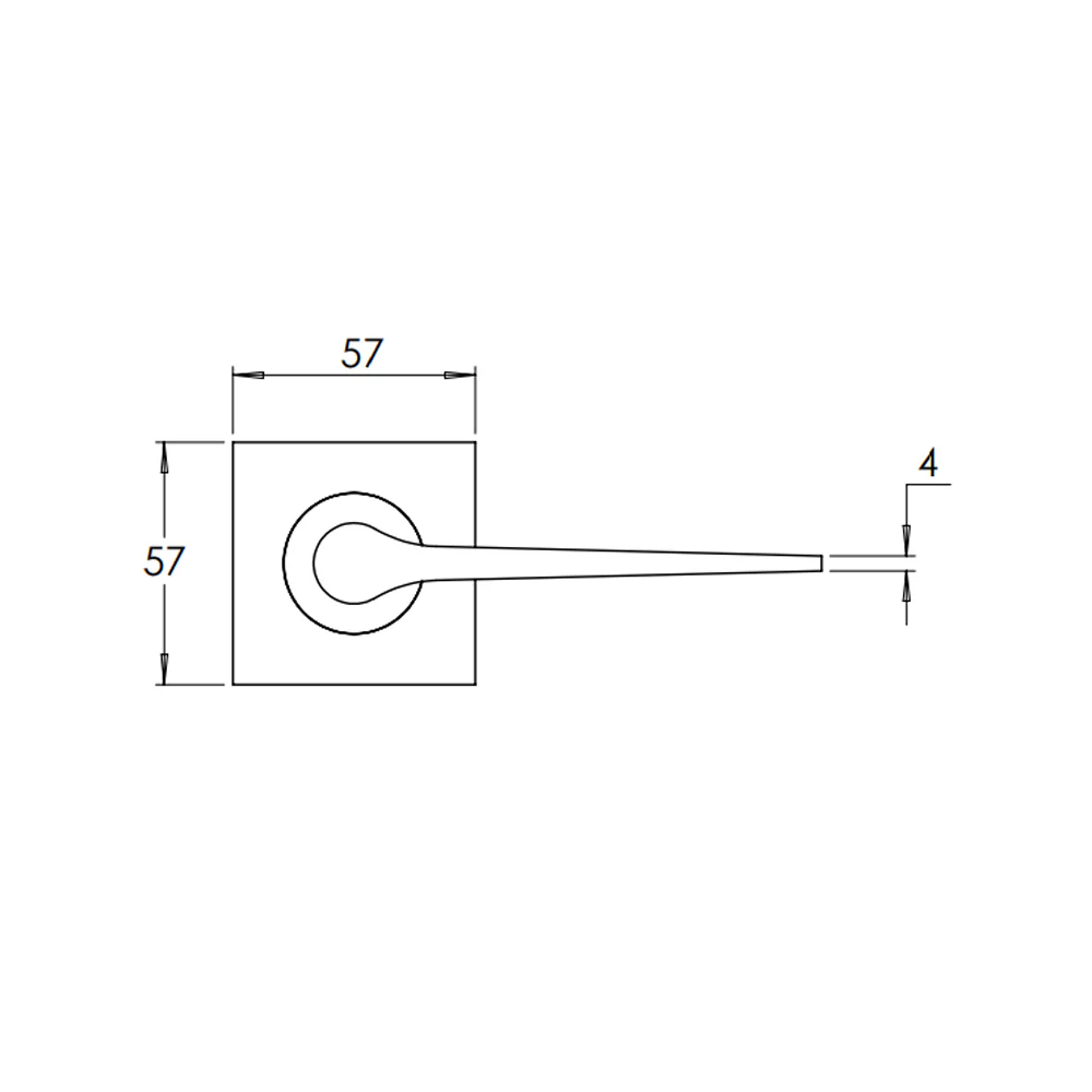 Madinoz L34Z Coastal Door Lever Handle on Square Rose - Image 2