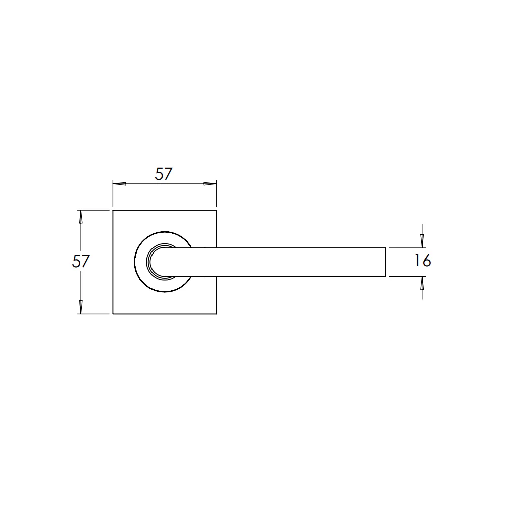 Madinoz L40Z Coastal Door Lever Handle on Square Rose - Image 2