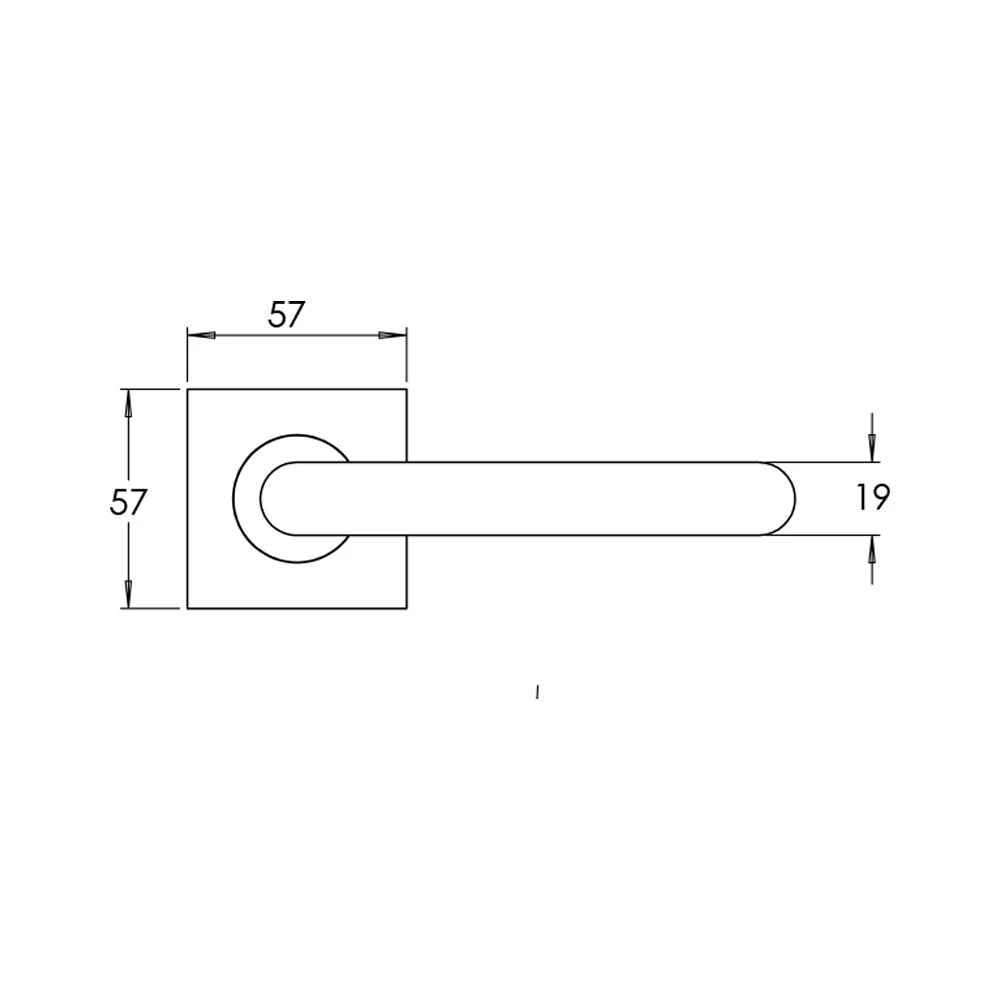 Madinoz L60TZ Urban Door Lever Handle on Square Rose - Image 2