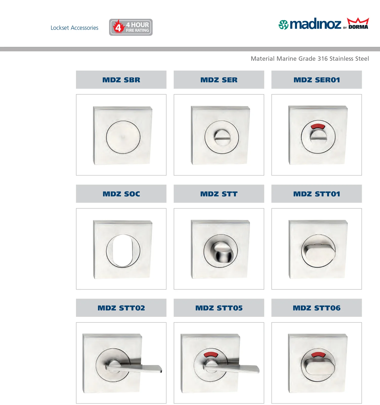 Madinoz STT06 Door Indicator Turn Escutcheon Square 50x50mm - Image 2