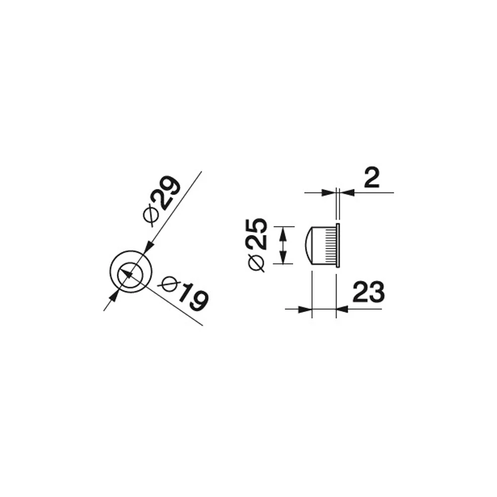 Manital ART56 Sliding Door Round Edge Pull - Available in Various Finishes - Image 2