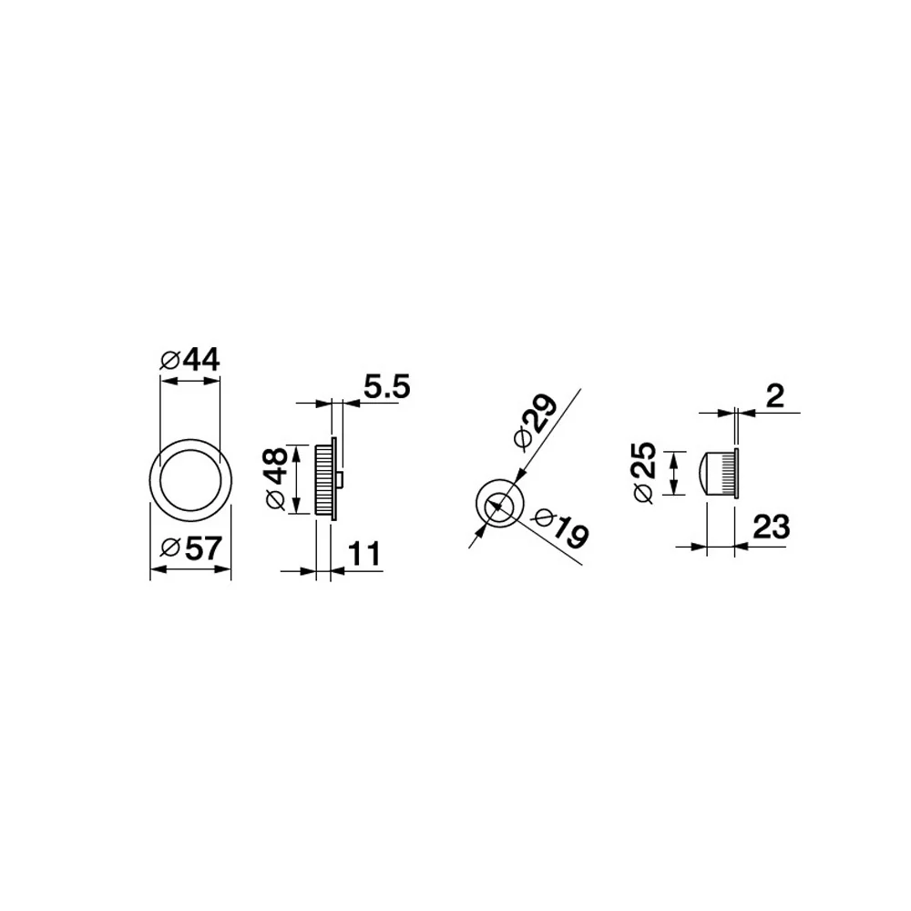 Manital Sliding Pocket Door Bathroom Lock Set - Available in Various Finishes - Image 2