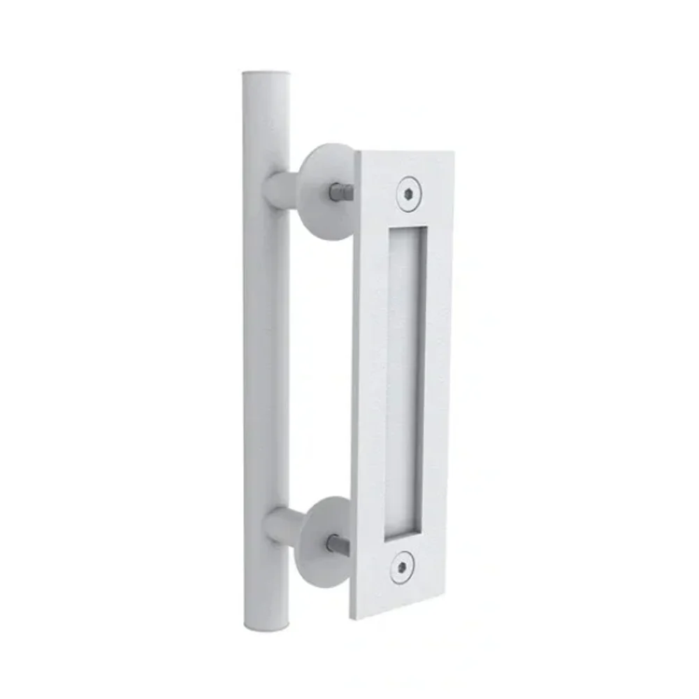 Mappas Barn Round Door Handle Set 300mm with Flush Pull - Available in Various Finishes - Image 3