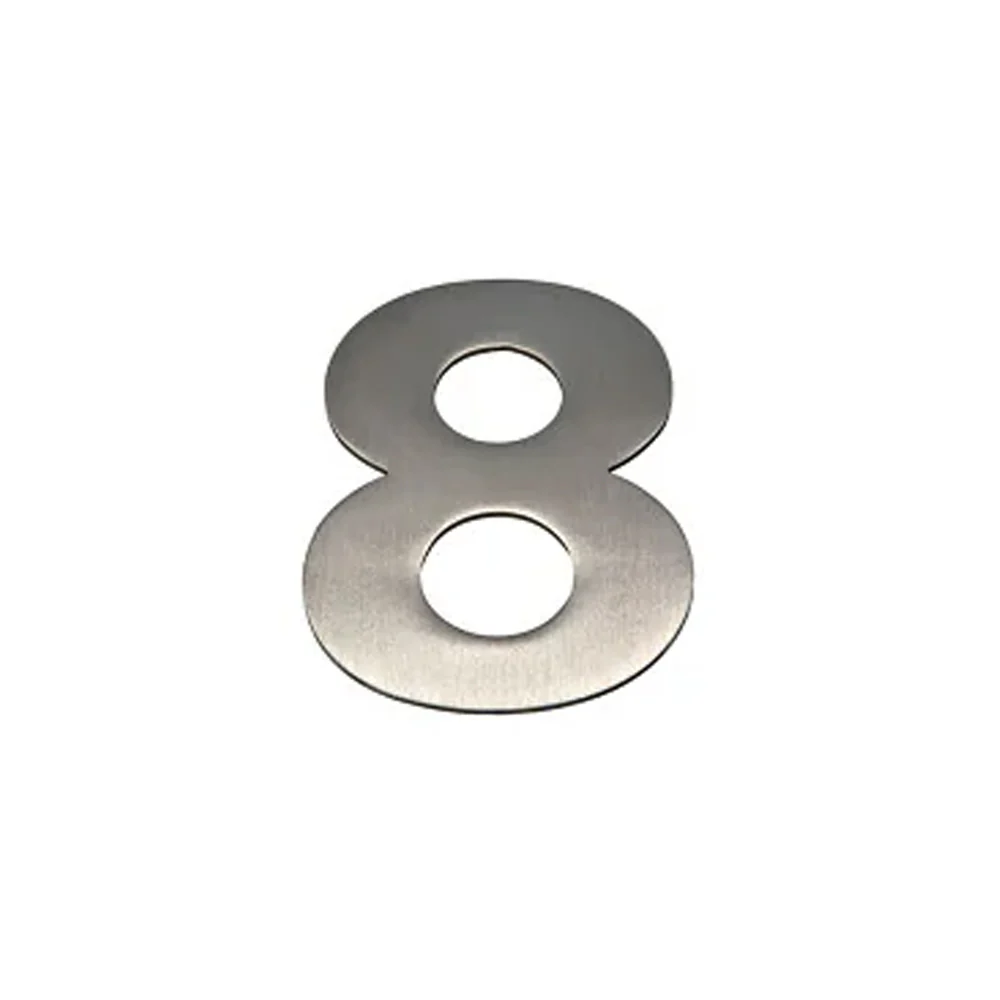 Mappas Door House Number # 0-9 150mm Numeral Concealed Fix 304 Grade Stainless Steel - Image 3