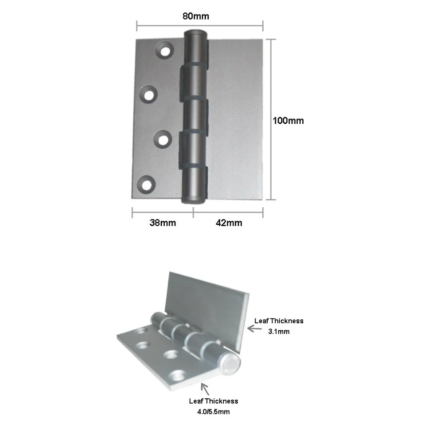 McCallum Door Hinge Aluminium Combination Concealed Fix 100mm A143 - Image 4