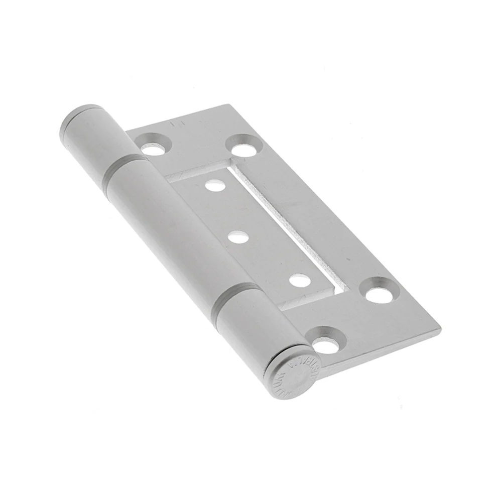 McCallum Door Hinge Aluminium Offset Fast Fix 100mm Satin Natural Anodised A168-SNA