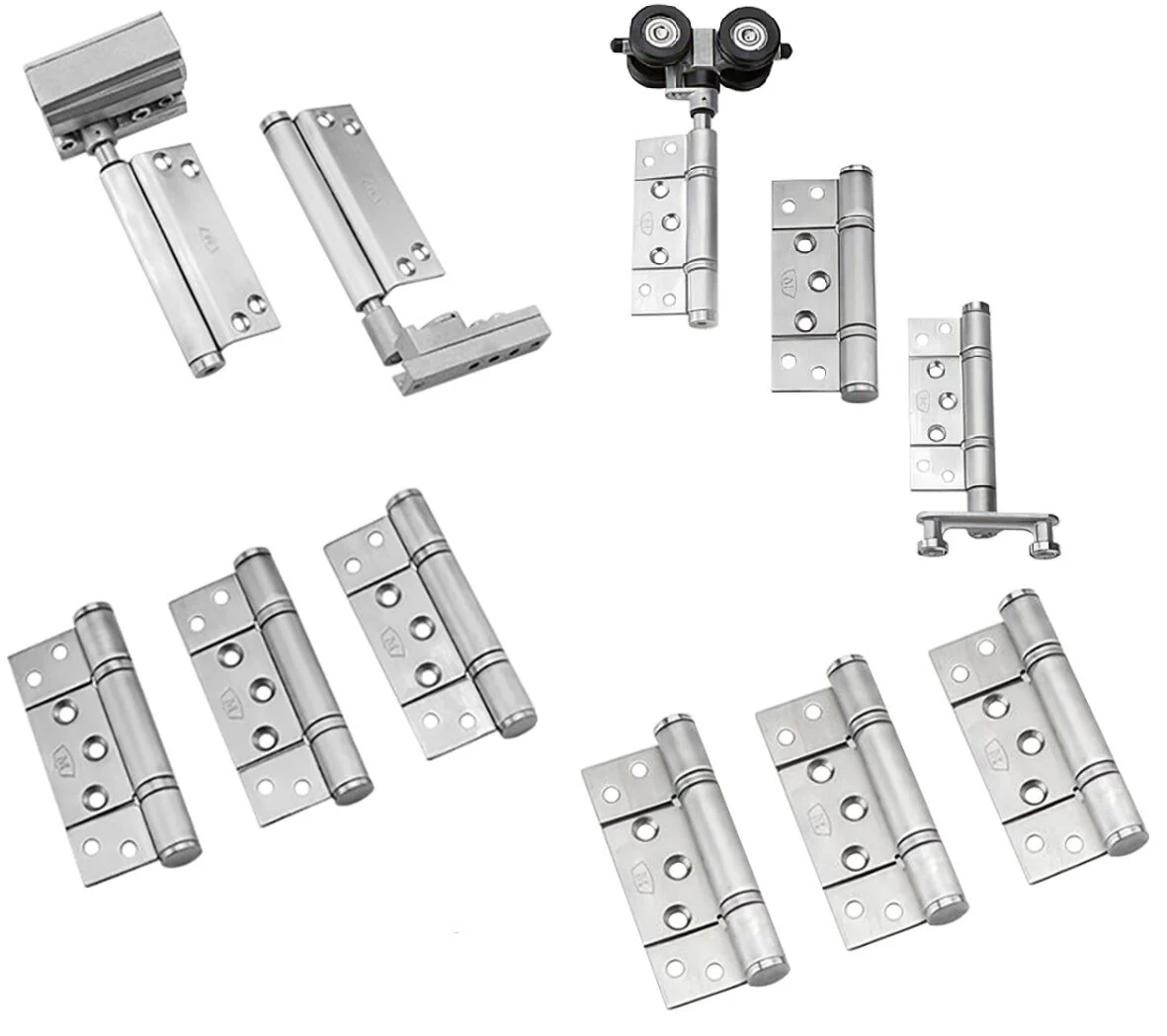McCallum VIO Folding 6 Door System 5 + 1 Inward Opening Hardware Kit Satin Stainless Steel