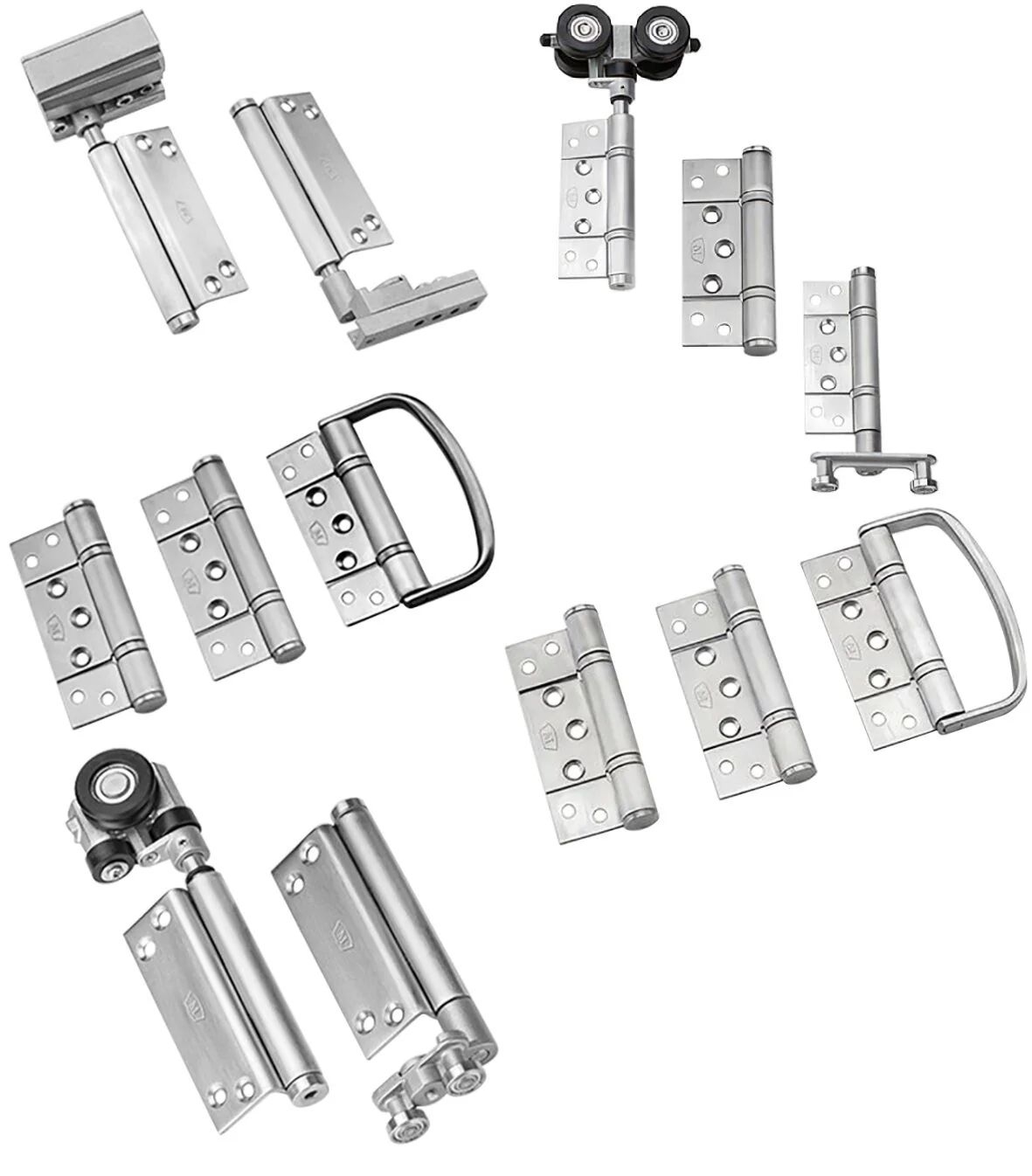 McCallum VIO Folding 6 Door System One Way Outward Opening Hardware Kit Satin Stainless Steel