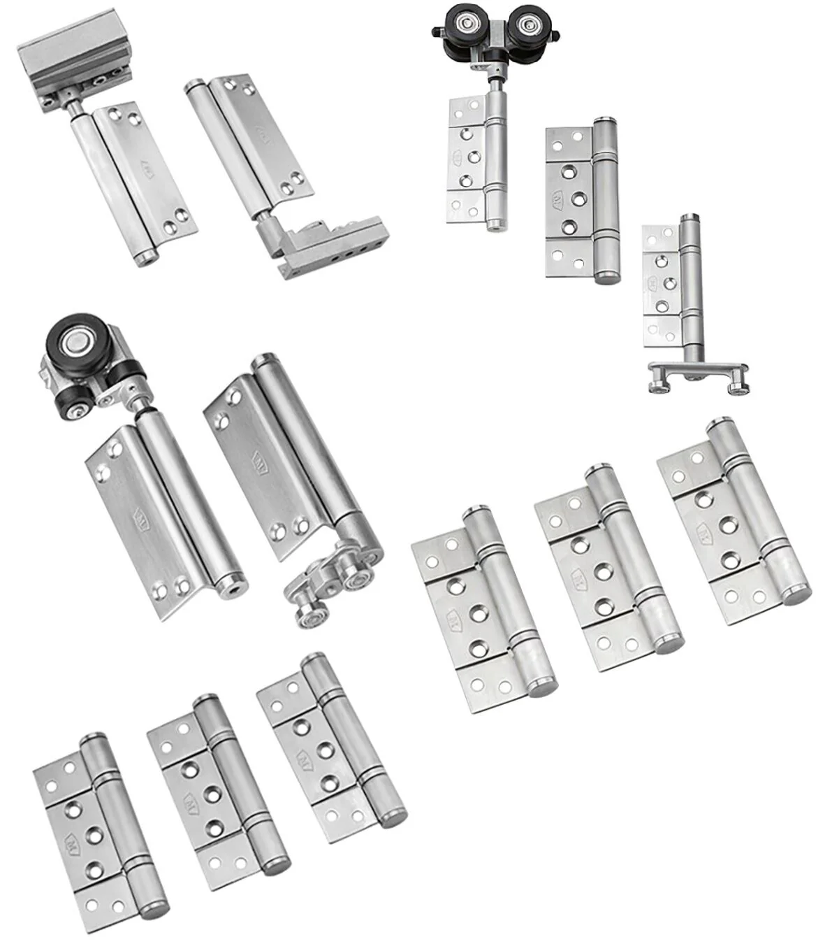 McCallum VIO Folding 7 Door System 6 + 1 Inward Opening Hardware Kit Satin Stainless Steel