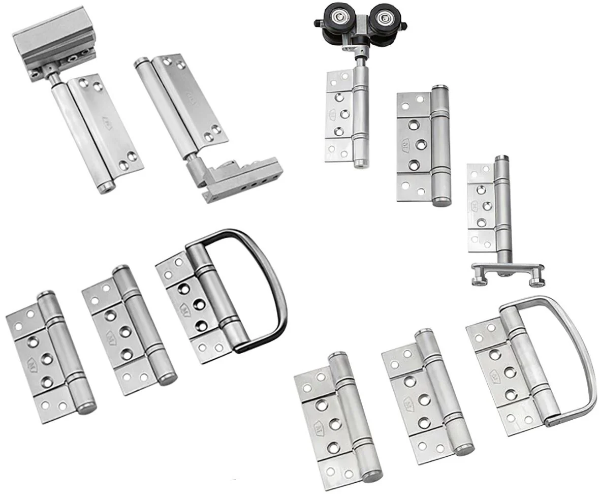 McCallum VIO Folding 7 Door System One Way Outward Opening Hardware Kit Satin Stainless Steel