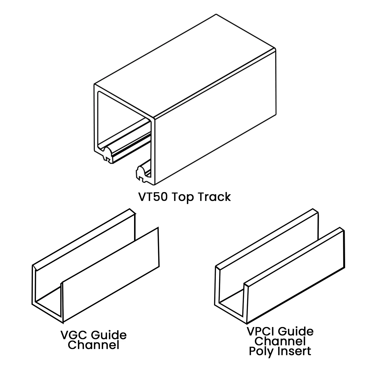 McCallum VIO Folding Door 50kg Track and Channel Kit - Available in Various Sizes and Finishes - Image 13