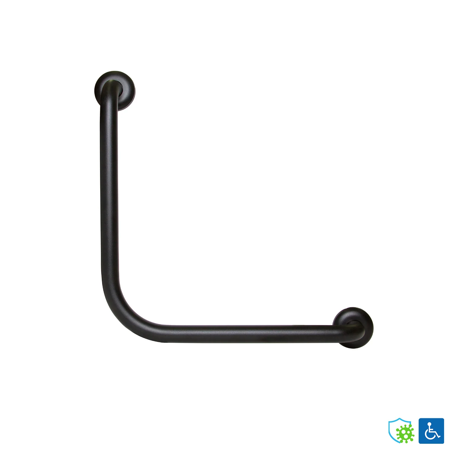 Metlam 90 Degrees Ambulant Grab Rail 450x450mm - Available in Various Finishes - Image 6