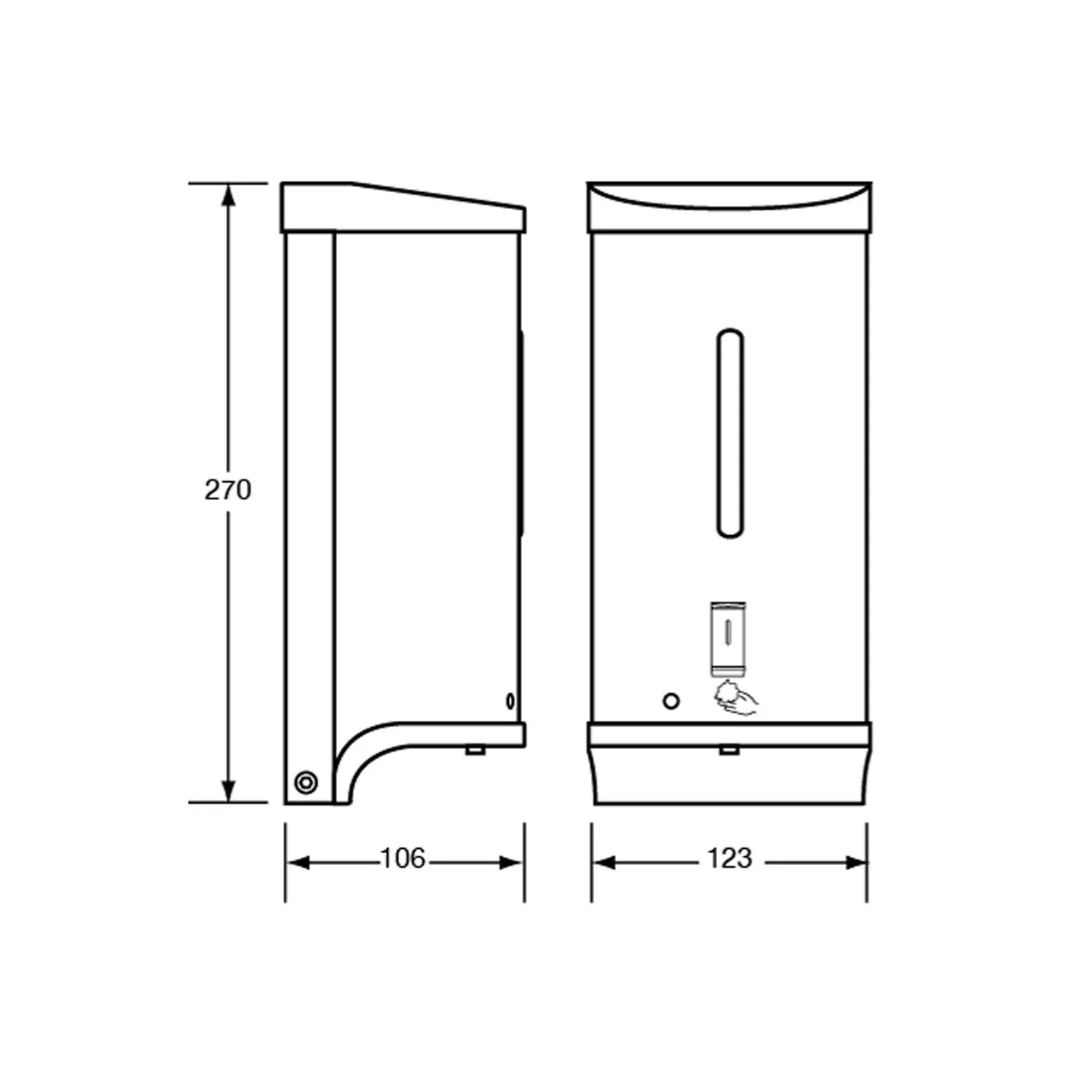 Metlam Automatic Foam Soap Dispenser 800mL Satin Stainless Steel ML_MSD_FOAMDISP_SS - Image 2