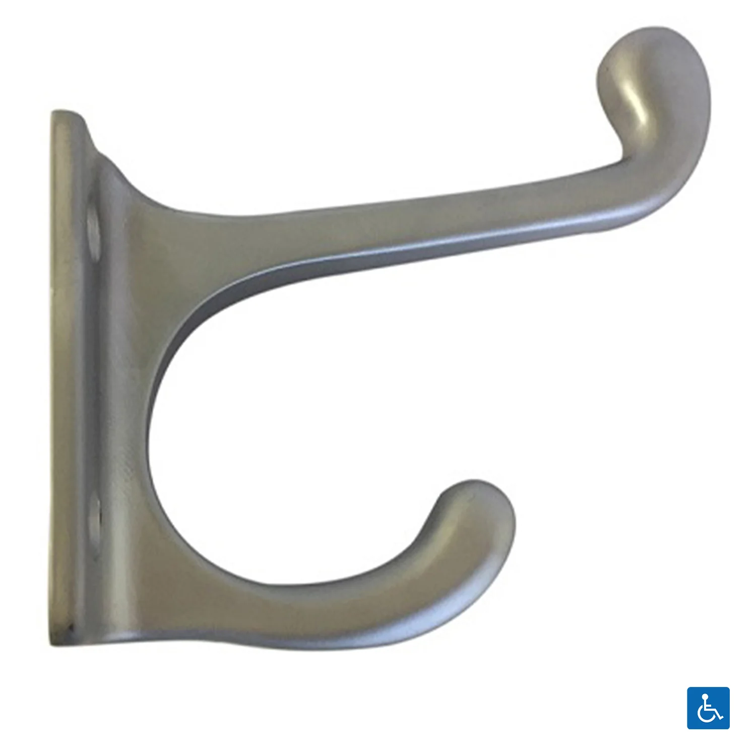 Metlam Double Coat Hook Satin Chrome Plate 204_HOOK_SCP - Image 2