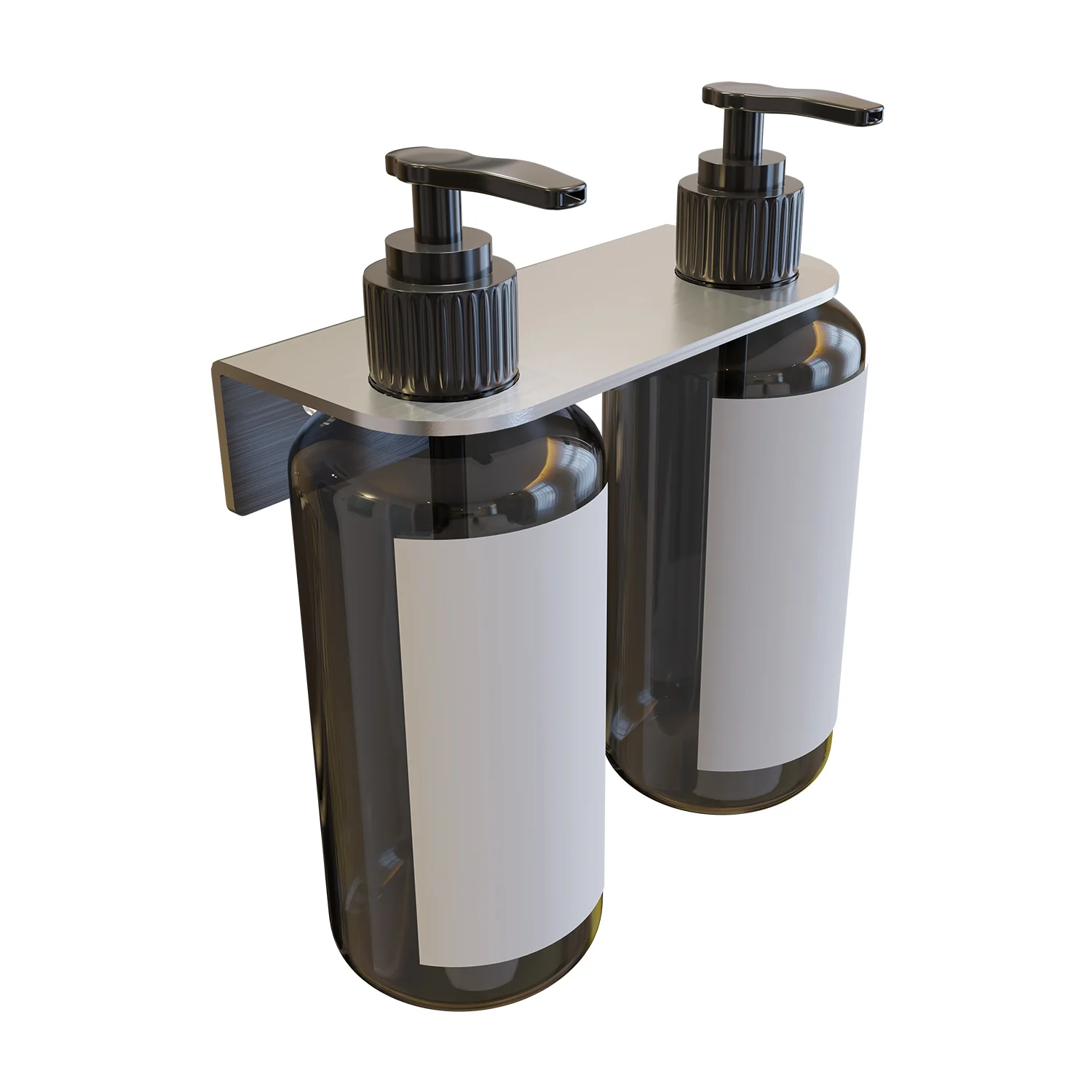 Metlam Double Soap Bottle Holder - Available in Designer Black and Satin Stainless Finish - Image 3