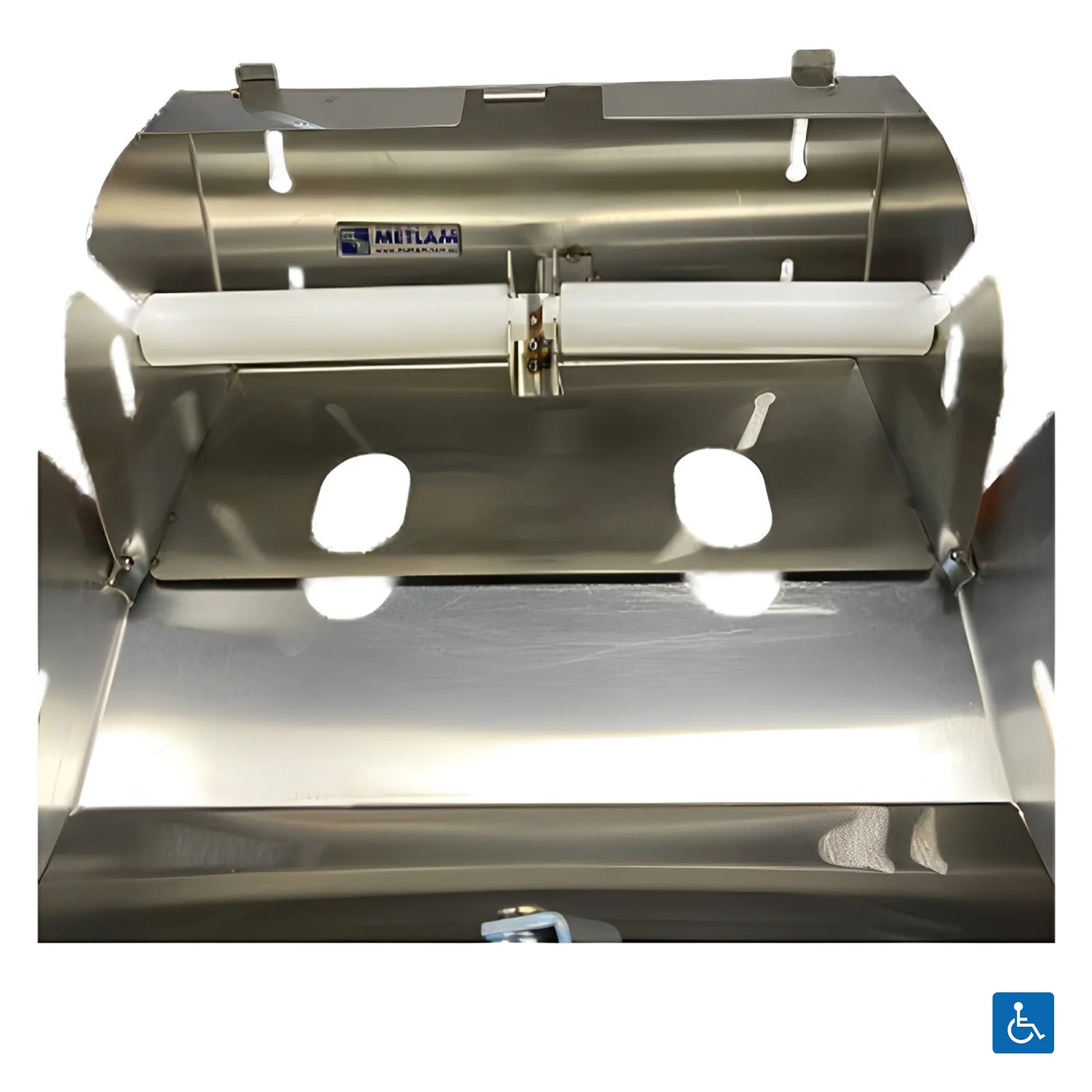 Metlam Double Toilet Paper Holder Lockable Satin Stainless Steel ML835_TRH - Image 2