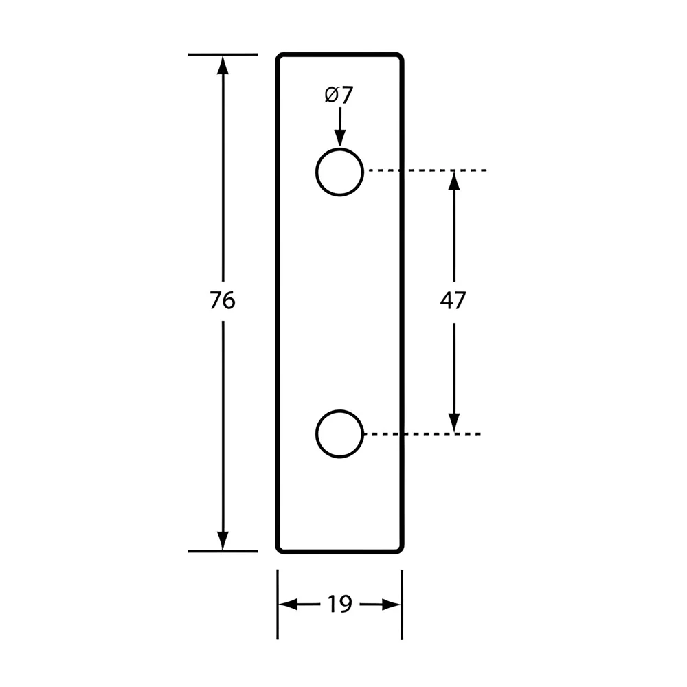 Metlam Faceplates Pack of 4 to suit Bolt Through Hinges FACEPLATE_SS - Image 2
