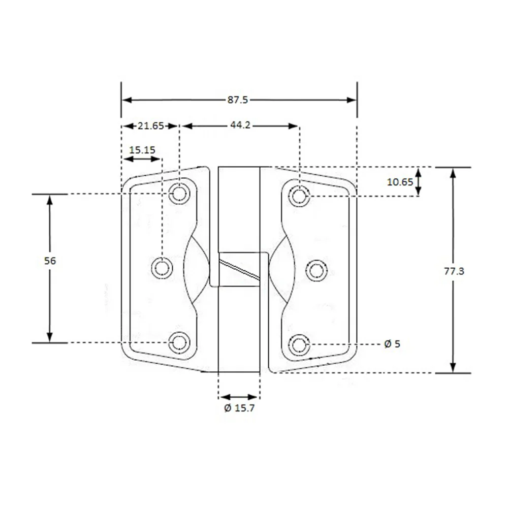Metlam Gravity Hinge Concealed Screw Fix Satin Chrome Plate 301 - Image 2