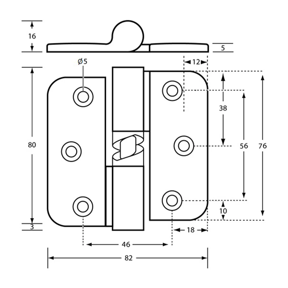 Metlam Gravity Hinge Hold Close Right Hand - Available in Various Finishes and Fixings - Image 2