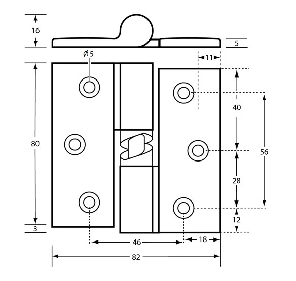 Metlam Gravity Hinge Visible Fix - Available in Screw Fix and No Fixings - Image 2