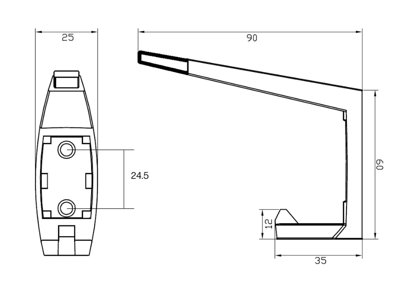 Metlam Moda Hat and Coat Hook Concealed with Screw Fixings - Image 2
