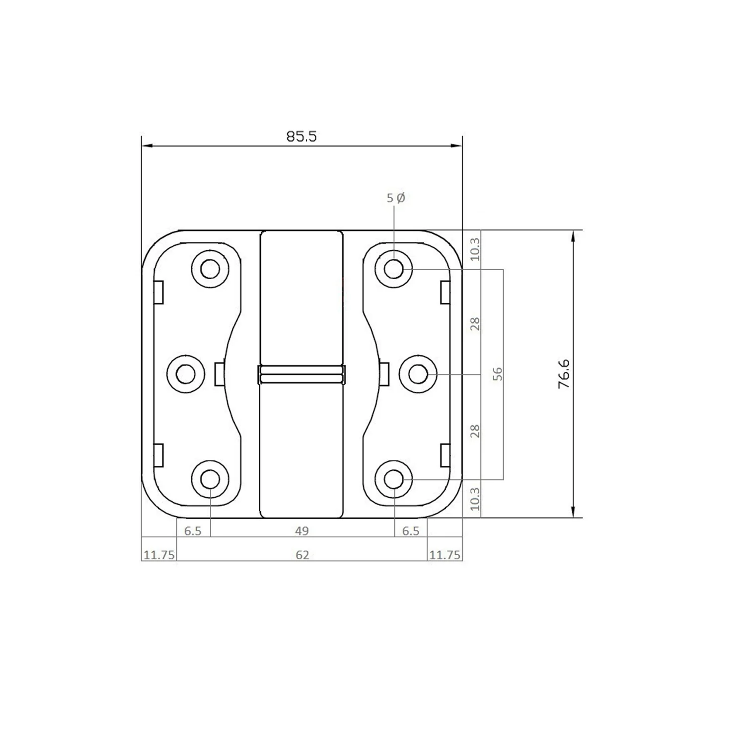 Metlam Moda Spring Hinge - Available in Various Handing and Fixings - Image 2