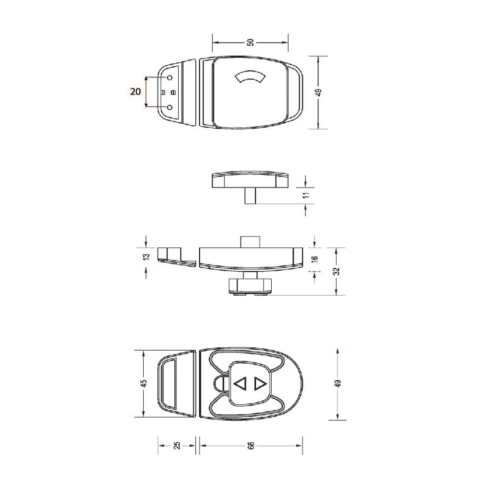 Metlam Sera Slide Lock and Indicator Concealed Fix Matt Black SERA_LOCK_DESIGNER - Image 2