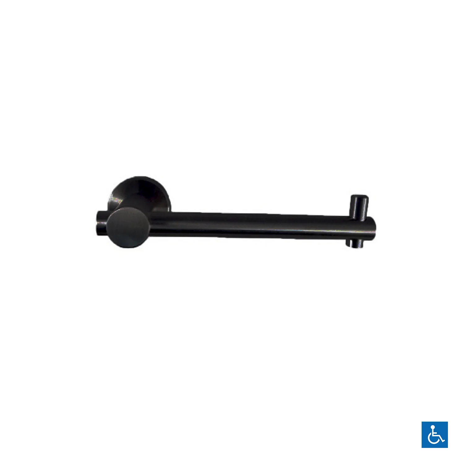 Metlam Single Toilet Roll Holder - Available in Designer Matt Black and Satin Stainless Finish - Image 4
