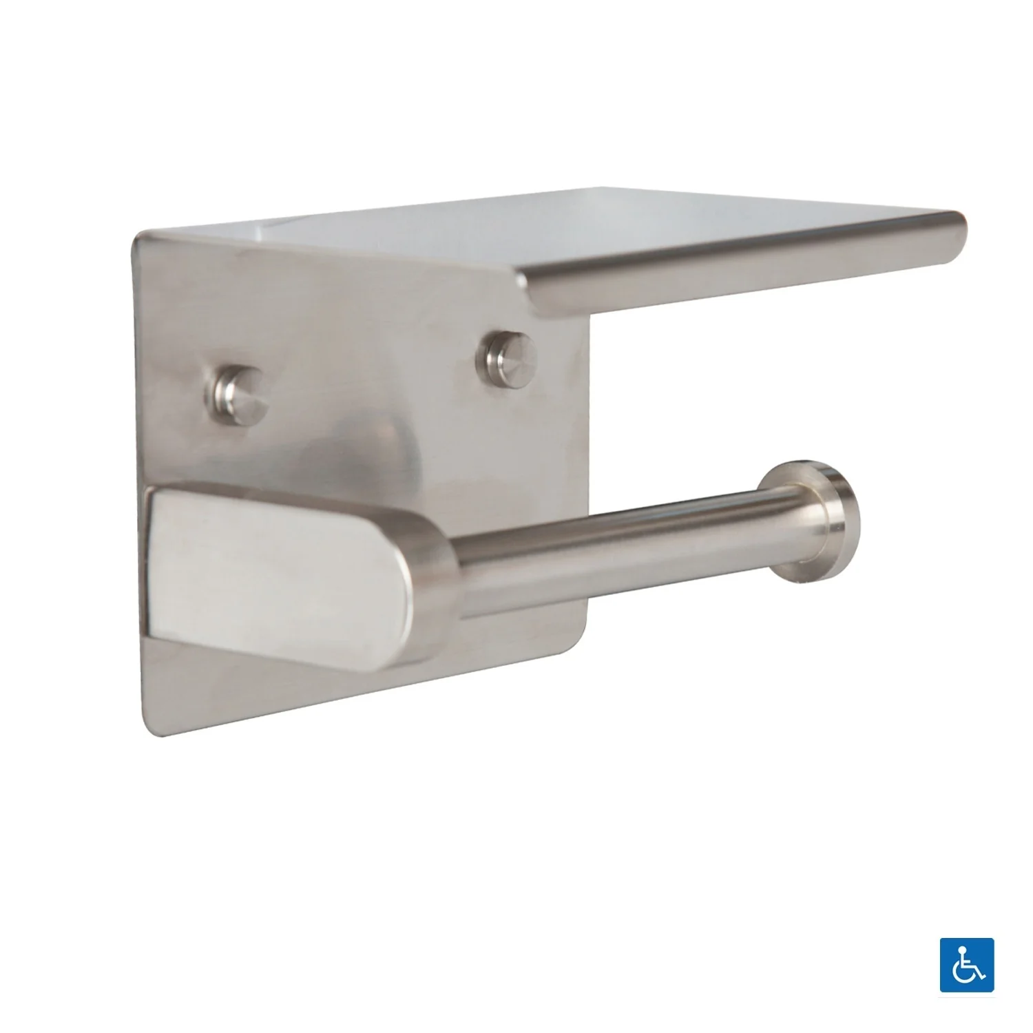 Metlam Single Toilet Roll Holder with Shelf Top - Image 4