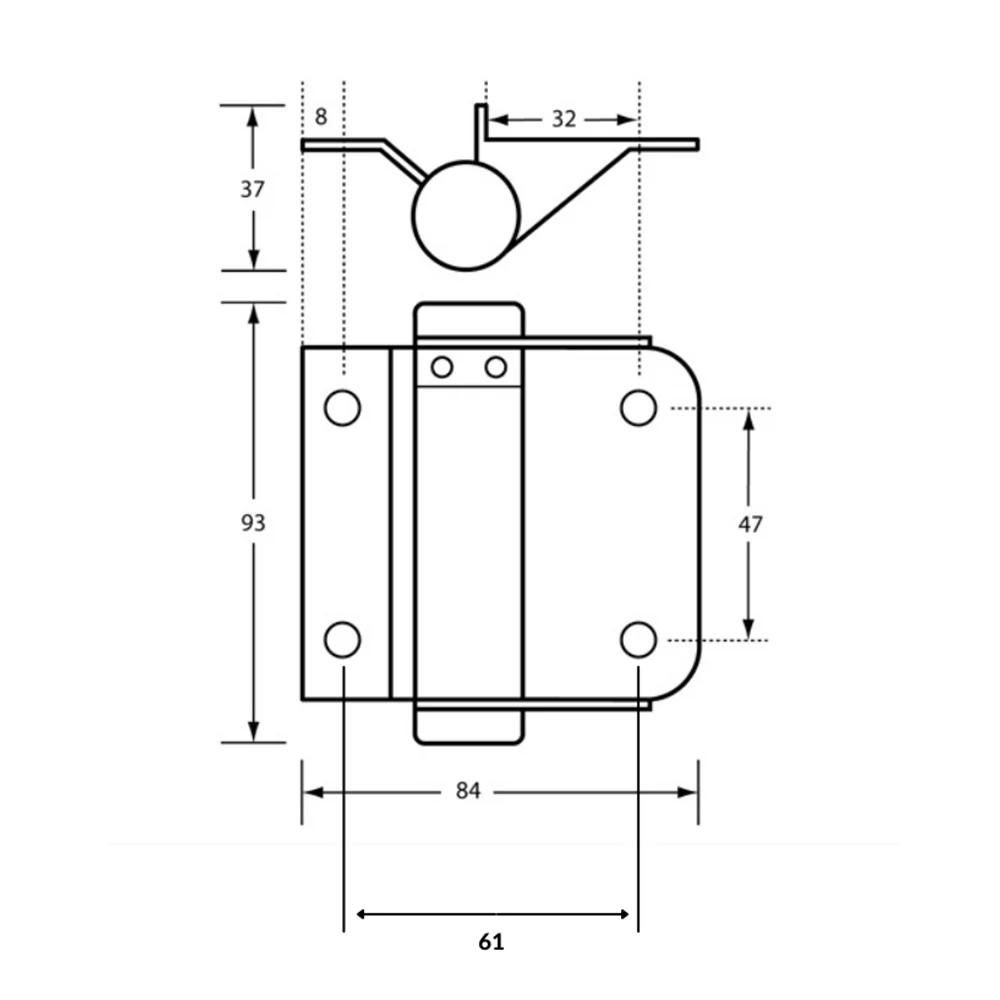 Metlam Spring Hinge Visible Fix 109 - Available in Various Fixings - Image 2