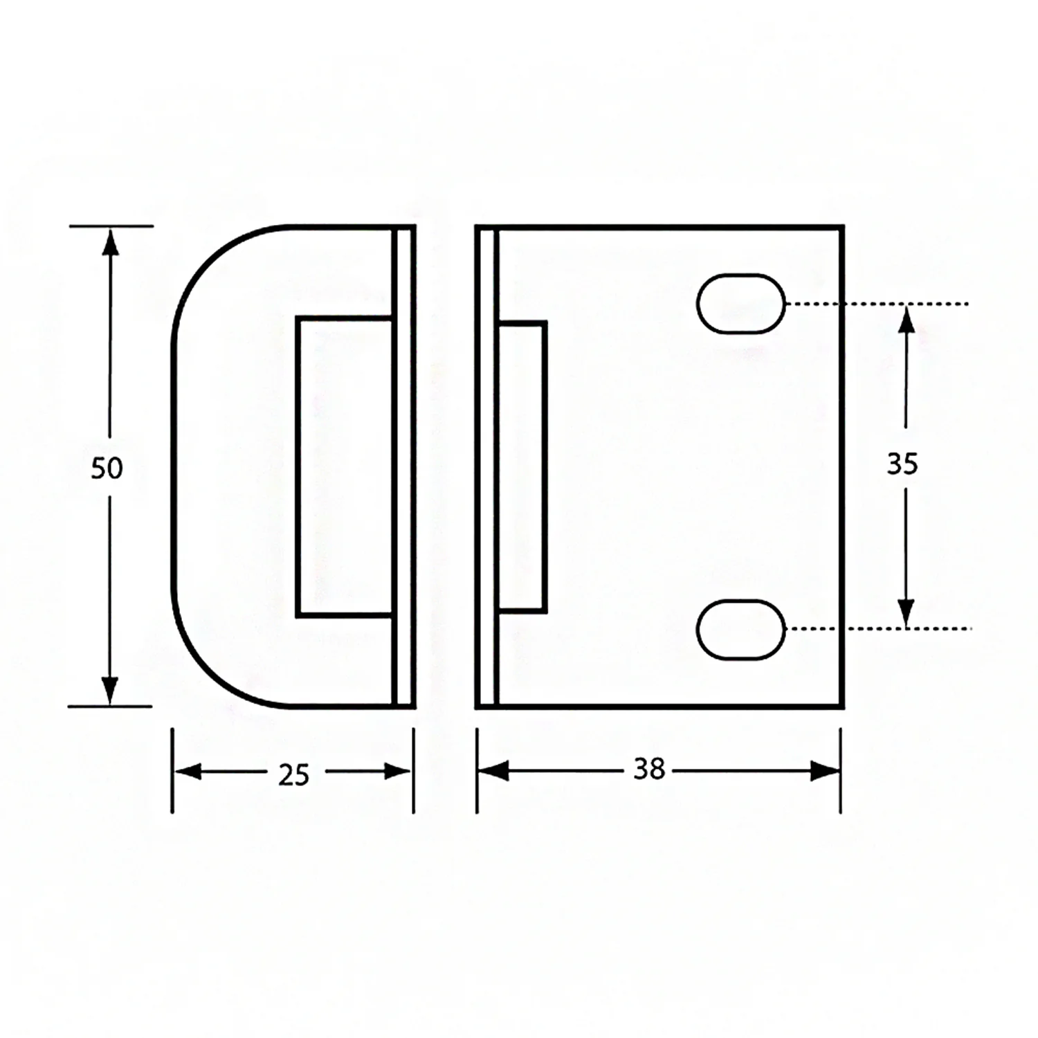 Metlam Staple Satin Chrome - Available in 31mm and 35mm Centre to Centre - Image 3